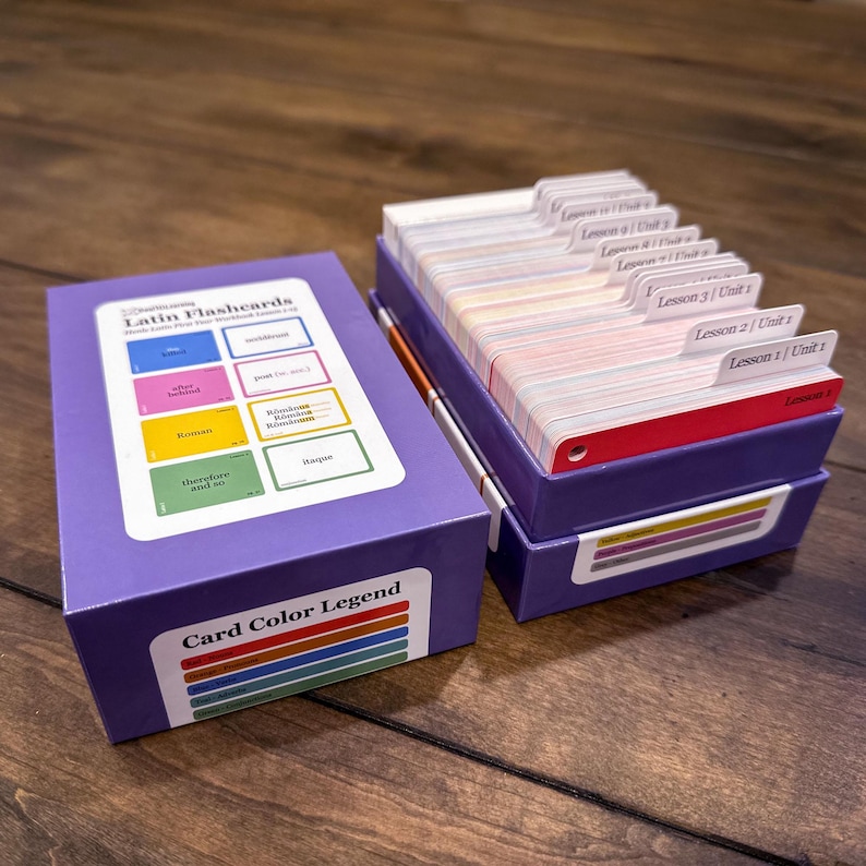Laminerade latinska flashcards: Henle förstaårsvokabulär, klassisk inlärningsutmaning Ett studenthjälpmedel. bild 2