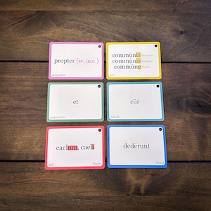 Laminerade latinska flashcards: Henle förstaårsvokabulär, klassisk inlärningsutmaning Ett studenthjälpmedel. bild 7