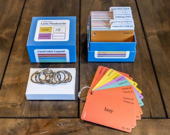 Laminerade latinska flashcards: Henle ordförråd för första året, klassisk inlärningsutmaning B, studentstöd.