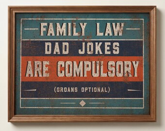 Dad Joke Wall Art - Family Rules Home Decor