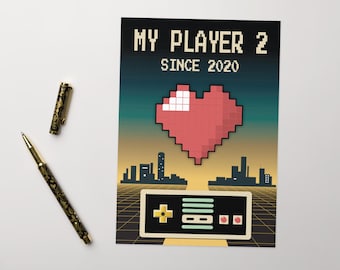 Personalised Player 2 Anniversary Card | Custom Year Gamer