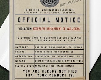 Dad Joke Birthday Card for Cheesy Dads - Funny Father's Day Gift