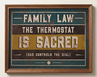 Dad Gift Thermostat Wall Art Home Decor
