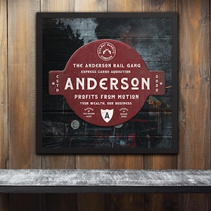 Train Robbers Matte Poster Print – Personalised Outlaw Wall Art for Your Rail Gang – Custom Name, Initial & Year