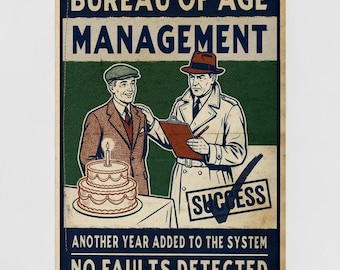 Birthday Card for Husband or Dad | Retro Bureau Design