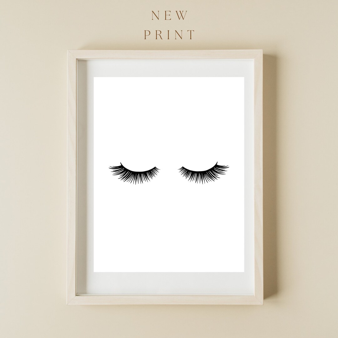 Lashes Digital Download Art Print. INSTANT DOWNLOAD. Print at Home Wall ...
