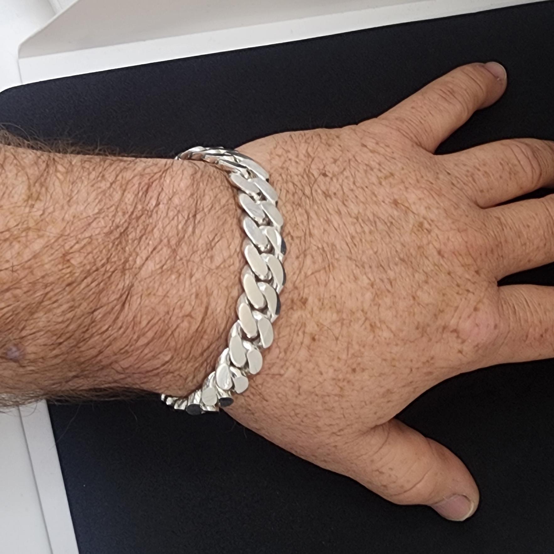 ブレスレット Cuban Bracelet Cuban Link Bracelet, Silver Cuban Bracelet, Miami Cuban Link