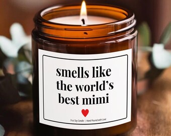 Mimi Mothers Day Gifts for Mimi Candle Mimi birthday gift Christmas Grandmother Grandma Nana Mothers day Candle World's Best Mimi