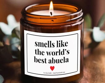 Abuela Gift Mothers Day Abuela Candle Dia De Las Madres Gift Abuelita Gift Abuela Birthday Christmas Fabulea Candle Spanish Grandmother