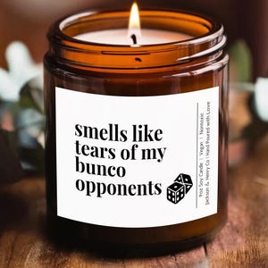 Funny Bunco Gift for Bunco Player Bunco Candle Bunco Dice Game Bunco Babe   Bunco Christmas Gift Bunco Birthday Bunco Queen Bunco Game Night