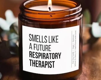 Future Respiratory Therapist Gift Respiratory Therapy graduation, RT Candle Gift Therapist Birthday Christmas NICU RT Respiratory Care Week
