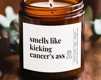 Cancer Support Gift Cancer Survivor Gift Funny Cancer Candle Gift for Cancer patient Funny Cancer Gift Cancer Humor Gift Baskets Cancer