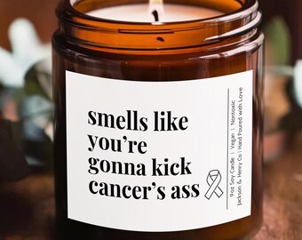 Cancer Support Gift Cancer Survivor Gift Funny Cancer Candle Gift for Cancer patient Funny Cancer Gift Cancer Humor Gift Baskets Cancer