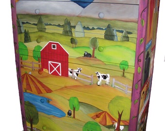 Items Similar To Funky Painted Furniture Whimsical Painted