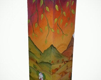 CUSTOMIZE  YOUR OWN Plant Stand, Wood Sculpture, 43"h x 10"dia. w/12" base, custom order, personalized plant stand, handcrafted gifts,