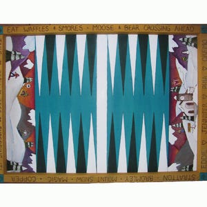 BACKGAMMON SET CUSTOM, Backgammon board game, 20.5" l x 15 "w, personalized backgammon game - Personalized gifts, gifts for him, Fathers Day