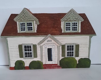 Custom Home Replica, painted wood replica of your house, church, school, first time buyers, housewarming gift, mothers day, personalized