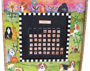 CUSTOM PERPETUAL CALENDAR, Painted calendar, personalized gifts, perpetual wall calendar, perpetual calendar wood, calendar