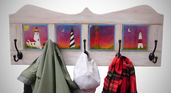 Lighthouse Entryway Coat Rack Handcrafted Coat Rack Famous Etsy