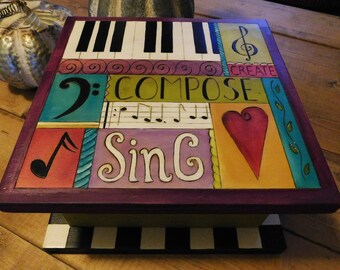MUSICIANS KEEPSAKE BOX, God box, musicians gifts, piano, gratitude box, handcrafted gifts,music lover, gifts for musicians, personalized