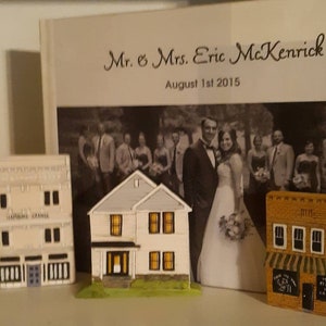 Miniature replica of your home, made to order, custom house, house shelf ornament, wood houses, wedding gift, housewarming gift, Valentines