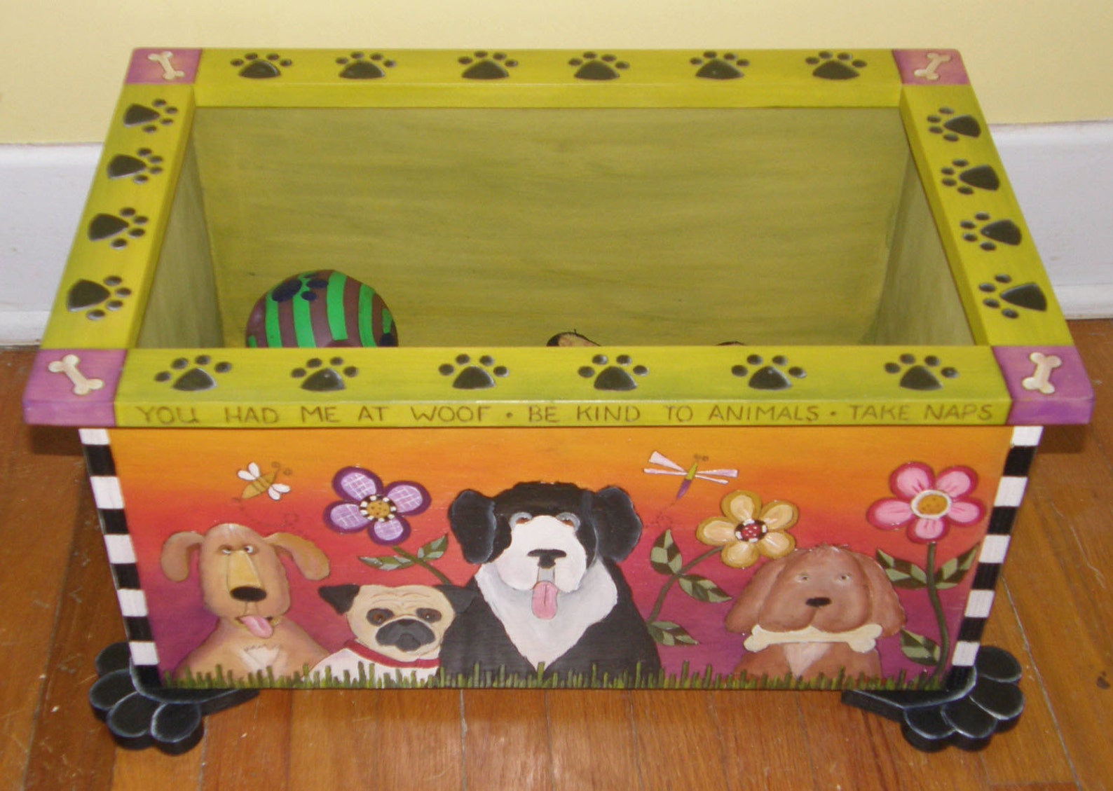 DOG TOY BOX Toy Box Pet Storage Custom Made Bulldog Etsy