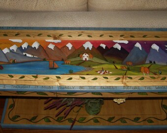 PERSONALIZED CONSOLE TABLE, made to order, handpainted, custom hallway table, wood, rectangular entryway table handcrafted, table with shelf