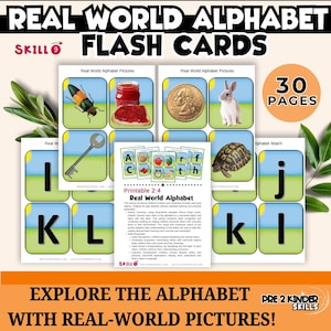 Alphabet Flash Cards Real-World Pictures | Phonemic Awareness | Visual Association