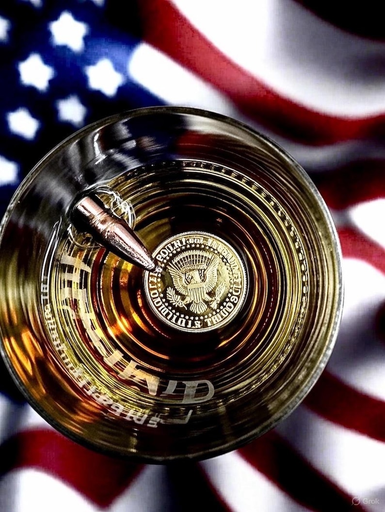 trump, tromp memorabilia coin, trump whiskey glass, whiskey glass, Christmas gift , maga, cocktail glass, challenge Coin, bullet glasses, trump whiskey glass”, “engraved trump tumbler”, “make america great again mug”, “bulletproof trump rocks”, “presidential gift 47”.whiskey Rocks, maga, Trump bullet Glasses