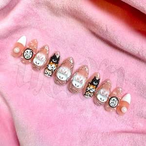 Handmade Leebit SKZOO press on nails