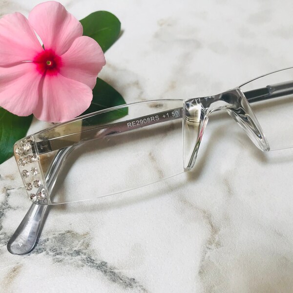 Rhinestone Reading Glasses Etsy
