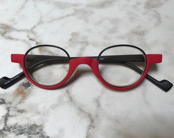 Over The Top REAL RED Small Round Reading Glasses