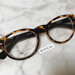 High Key BIFOCAL Clear Lens Reading Glasses Fiji Tortoise Front Frame with Black Temples