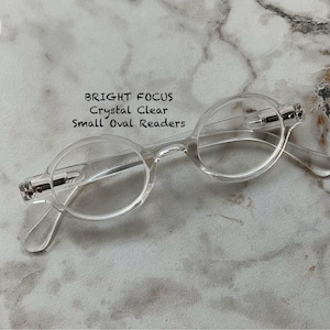 Crystal Clear Oval Reading Glasses: Bright Focus Frame