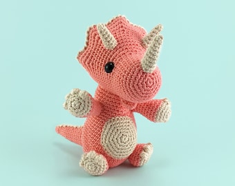 Peaches The Triceratops -  PDF eBook - Irene Strange Crochet Pattern