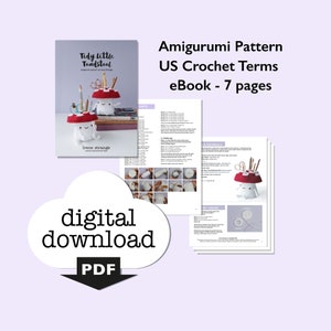 Tidy Little Toadstool PDF eBook Irene Strange crochet pattern cute amigurumi mushroom toadstool desk tidy image 3
