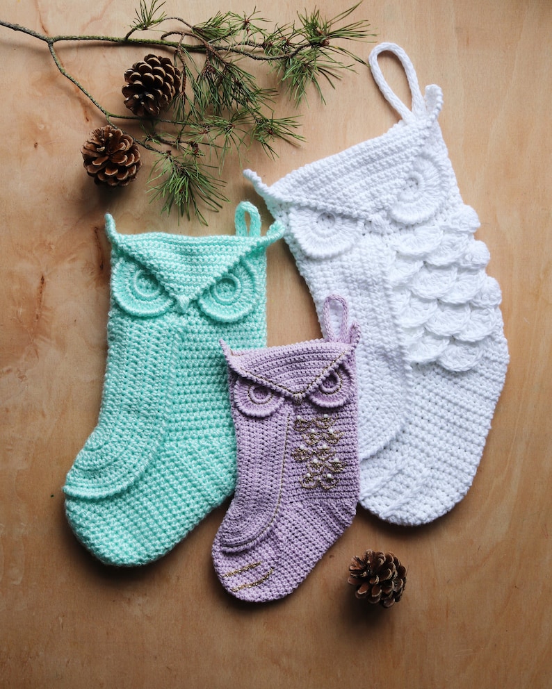 Athena Owl Stocking PDF eBook Irene Strange crochet pattern image 4