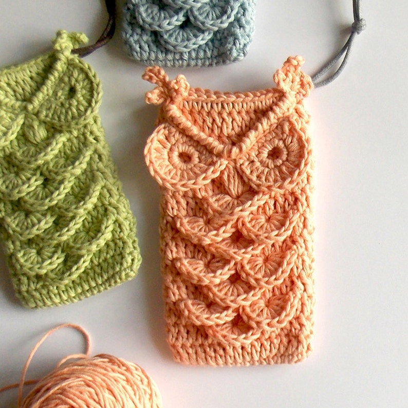 Florence The Owl Crochet Drawstring Pouch Pattern PDF image 1