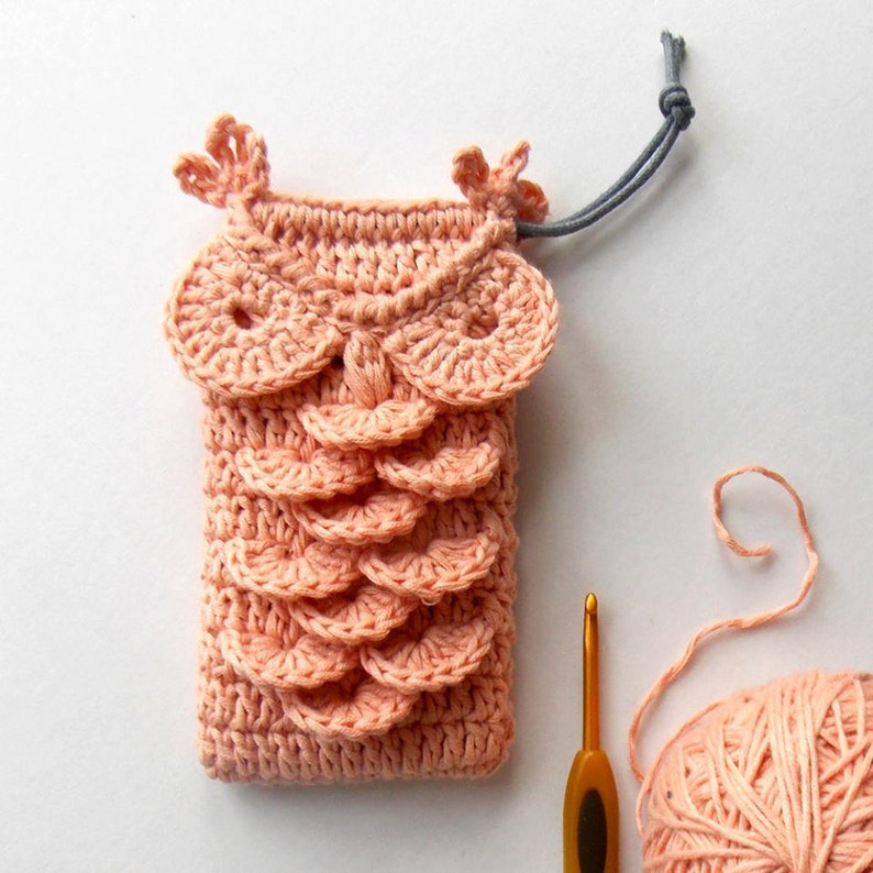 Florence The Owl Crochet Drawstring Pouch Pattern PDF image 2