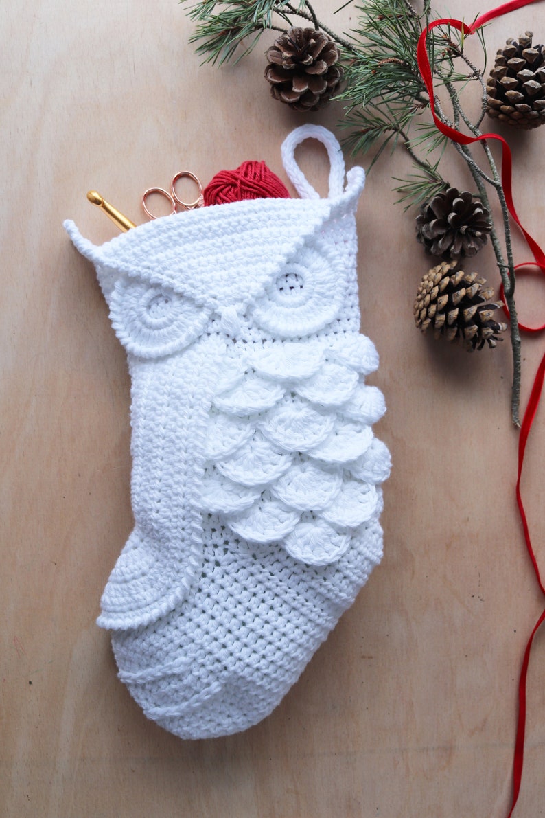 Athena Owl Stocking PDF eBook Irene Strange crochet pattern image 9