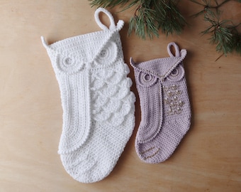 Athena Owl Stocking -  PDF eBook - Irene Strange crochet pattern