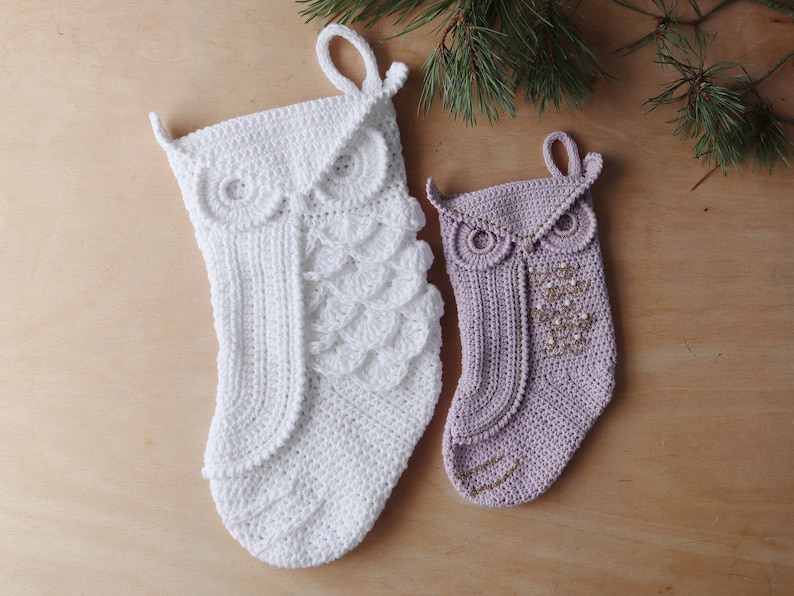 Athena Owl Stocking PDF eBook Irene Strange crochet pattern image 1