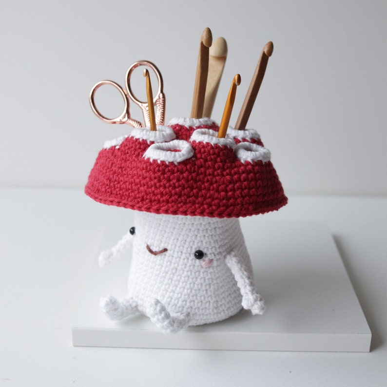Tidy Little Toadstool PDF eBook Irene Strange crochet pattern cute amigurumi mushroom toadstool desk tidy image 2