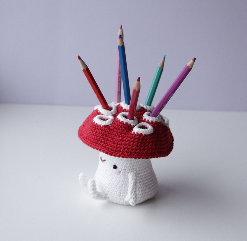 Tidy Little Toadstool PDF eBook Irene Strange crochet pattern cute amigurumi mushroom toadstool desk tidy image 5