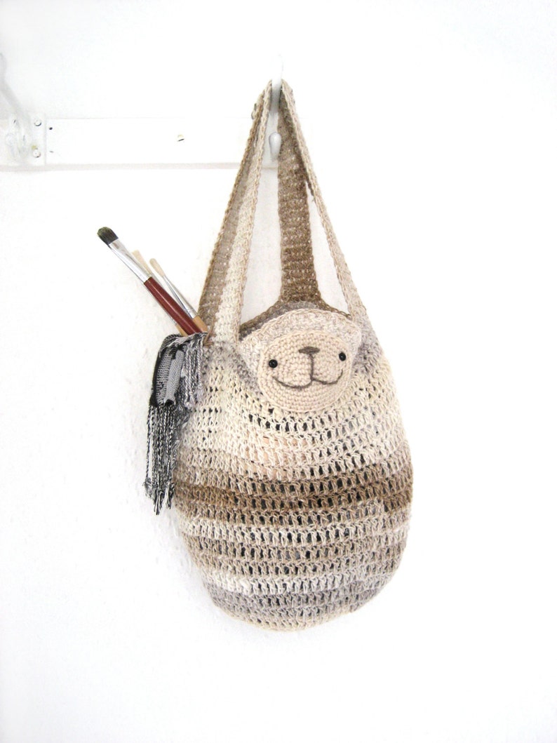 Cedric The Sloth Crochet Shopper Pattern image 2