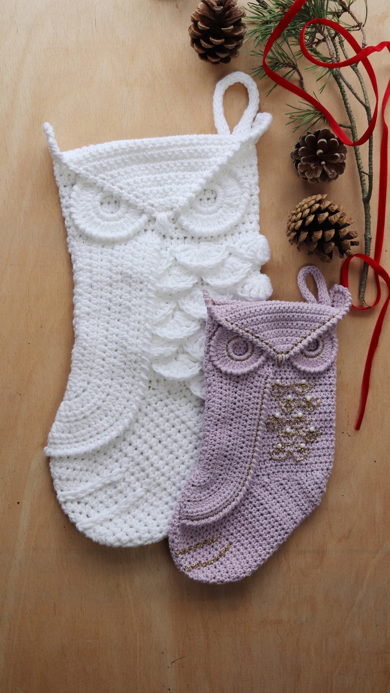 Athena Owl Stocking PDF eBook Irene Strange crochet pattern image 8