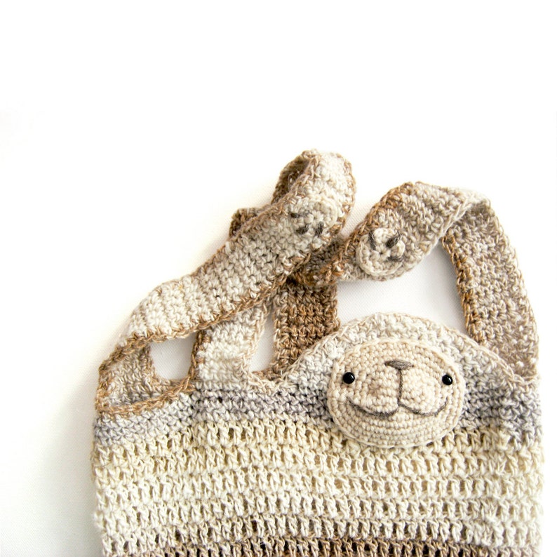 Cedric The Sloth Crochet Shopper Pattern image 1