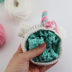Unicorn Foldaway Market Bag Crochet Pattern PDF image 4
