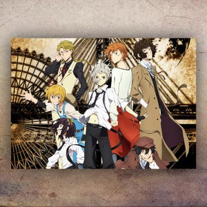 Poster manga giapponese Bungo Stray Dogs, stampa artistica su tela, decorazione da parete senza cornice, accessori per soggiorno