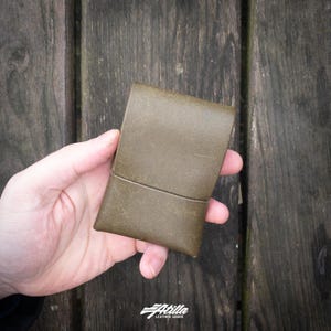 Portafoglio semplice EDC con tasca frontale, graziosa busta per contanti, porta biglietti da visita, da portare tutti i giorni, regalo di anniversario fatto a mano per lui